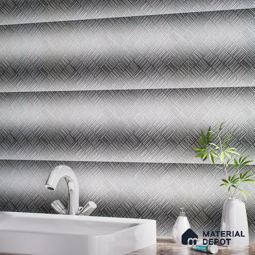 Highlighter Tiles Tile TL 07255 D Roxy 8002 GLM (Silver) 1 ft x 1 ft Ceramic Matte Finish - 9 mm | 2 mm Spacer is Mandatory